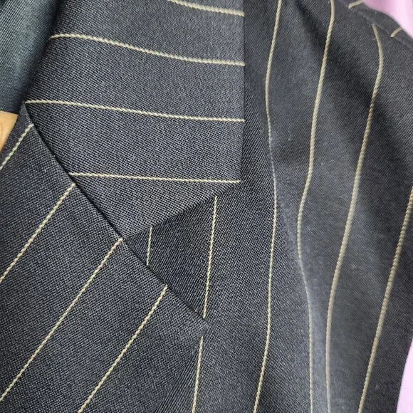 Lauren Ralph Lauren Women's Chocolate Brown Pin Stripe Vest Size Large - Picture 7 of 7